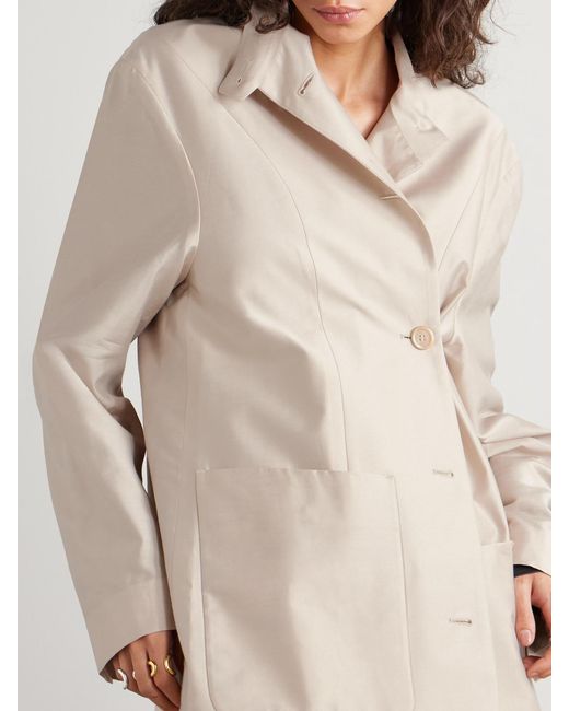 Our Legacy Natural Emporio Armani Pomposo Oversized Tencel Lyocell And Silk-Blend Coat