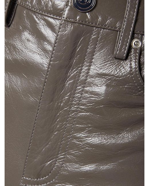 REMAIN Birger Christensen Gray Lynn Hose Mit Geradem Bein Aus Leder