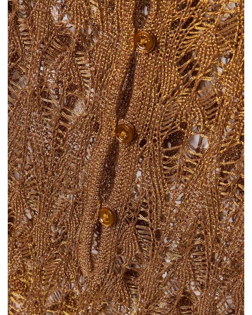 Isabel Marant Brown Pia Minikleid Aus Häkelmaterial