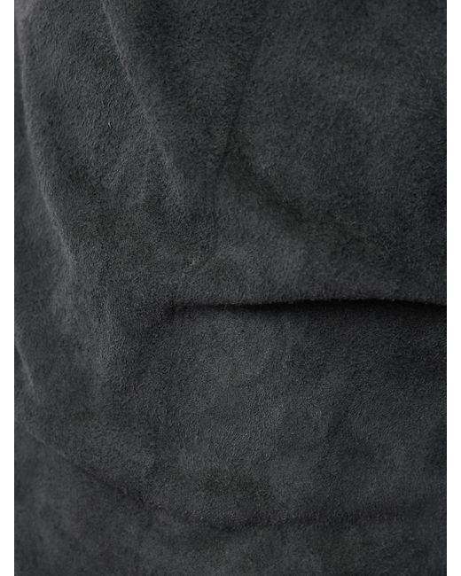 Joseph Gray Coleman Stretch-Suede Slim-Leg Pants