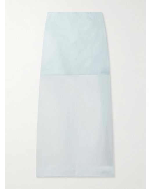 Jupe Midi En Organza De Soie À Superposition Crush Zimmermann en coloris Blue