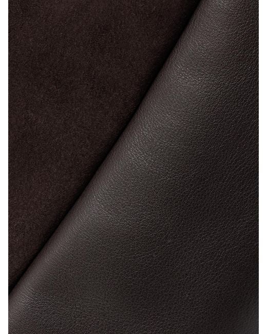 Nili Lotan Black Anita Suede And Leather Shoulder Bag