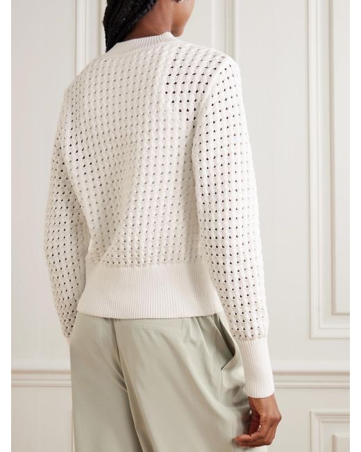 Varley White Bettina Cardigan Aus Einer Baumwollmischung