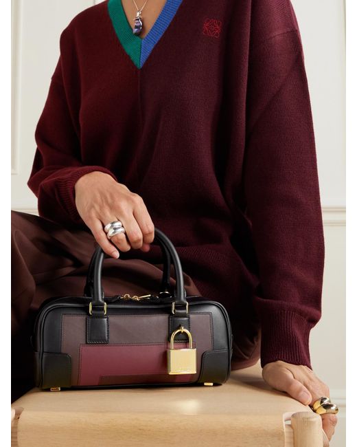 Loewe Multicolor Josef Albers Amazona 23 Schultertasche Aus Leder