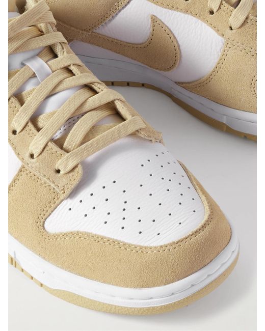 Nike Natural Dunk Low Sneakers Aus Leder Und Veloursleder