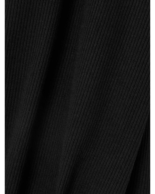Johanna Ortiz Black Muraya Cropped Jersey T-Shirt