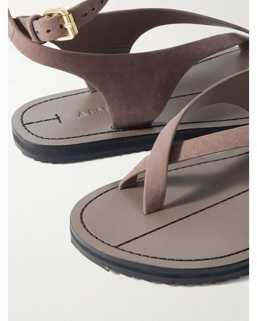 A.Emery Natural Millar Sandalen Aus Veloursleder