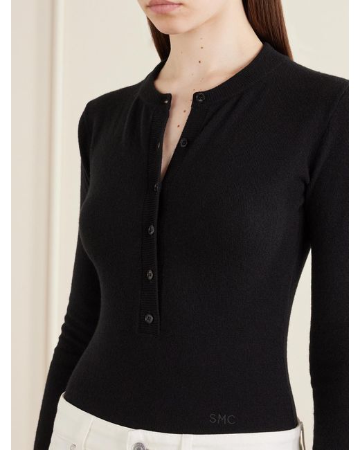 Stella McCartney Black Wool Bodysuit