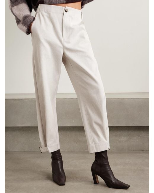 Proenza Schouler White Kay Cotton-Blend Gabardine Tapered Pants