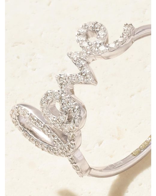 Sydney Evan Natural Love Script 14-Karat Diamond Ring