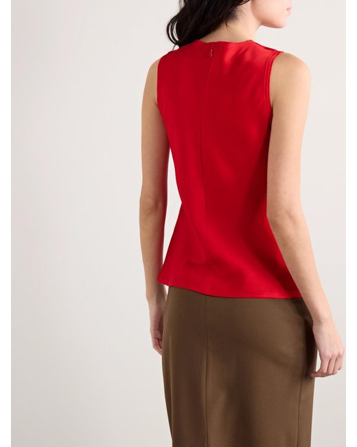 AMI Red Crepe Tank
