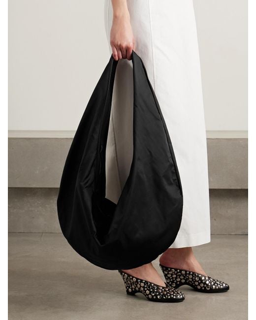 Khaite Black Olivia Sport Xl Schultertasche Aus Shell Mit Besätzen Aus Strukturiertem Leder