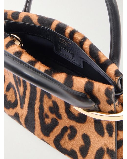 Givenchy Multicolor Pinch Mini Embellished Leopard-Print Calf-Hair Shoulder Bag