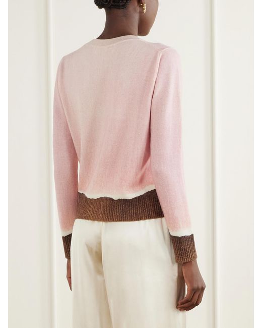 Oscar de la Renta Pink Wool Sweater