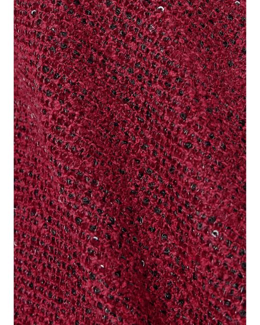 Alessandra Rich Red Verkürzte Jacke Aus Tweed Mit Pailletten