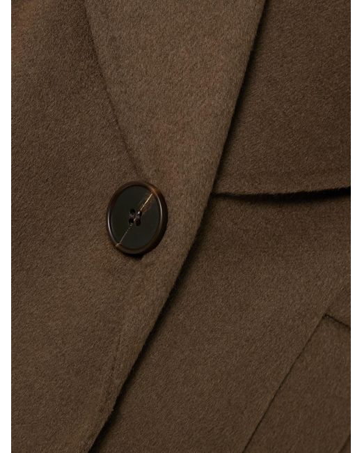 Rohe Brown Double-Breasted Scarf-Detailed Layered Wool Coat