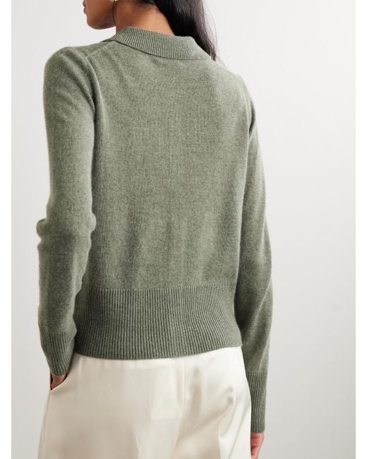 LeKasha Green Fraga Organic Cashmere Cardigan