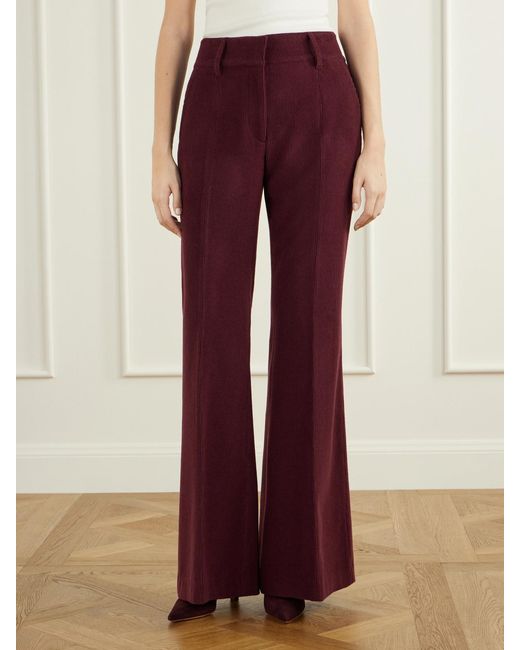 Gabriela Hearst Rhein Cashmere And Wool-Blend Flared Pants
