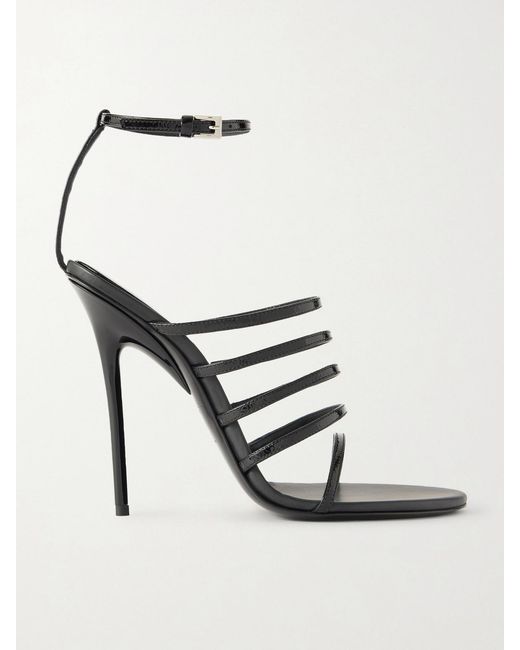 Alaïa Women's White 110 Patent-Leather Sandals