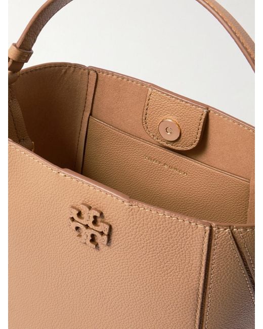 Tory Burch Natural Mcgraw Kleine Schultertasche Aus Strukturiertem Leder