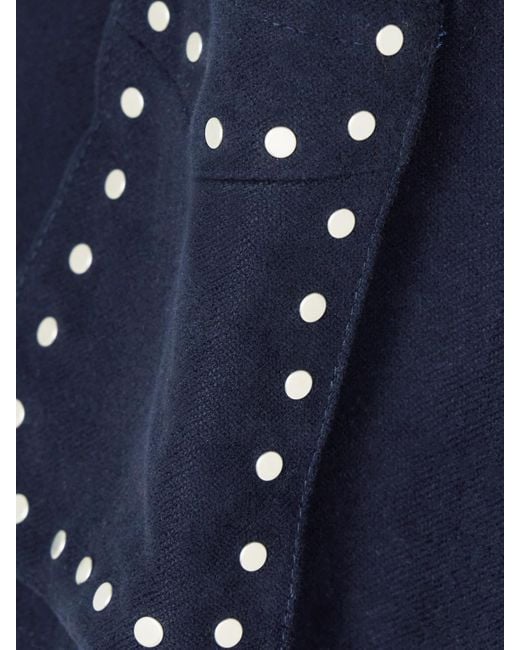 Alix Of Bohemia Blue Jude Studded Cotton-Twill Jacket