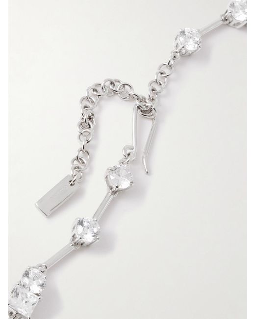 Completedworks White Rhodium-Plated Cubic Zirconia Necklace