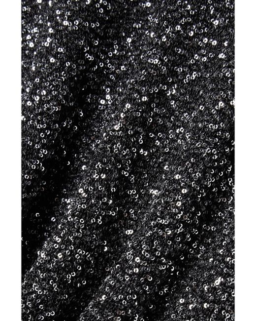 Balenciaga Black Sequined Stretch-Knit Sweater