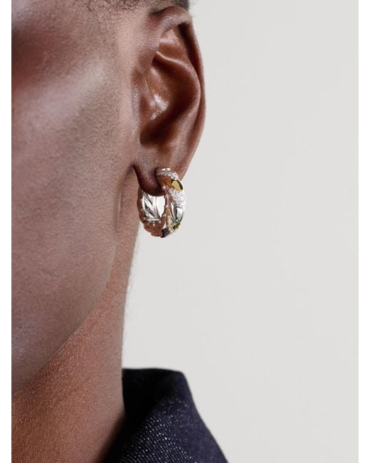 Rainbow K Natural Ecailles 14-Karat And Diamond Single Earring
