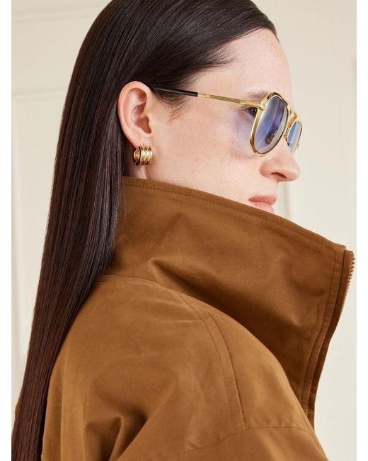 Jacques Marie Mage Blue Lou Lou De La Falaise Louise Aviator-Style Titanium Sunglasses