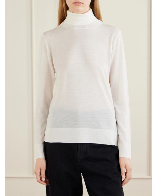 Rohe White Wool And Cashmere-Blend Turtleneck Sweater