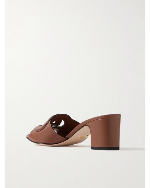 Gucci Brown Slide Sandal With Interlocking G