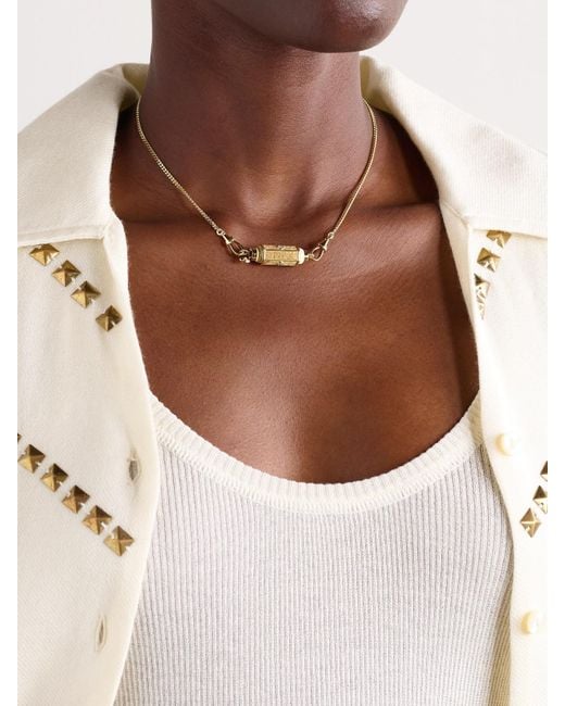 Marie Lichtenberg Natural Coco Baby Locket 18-Karat Diamond Necklace