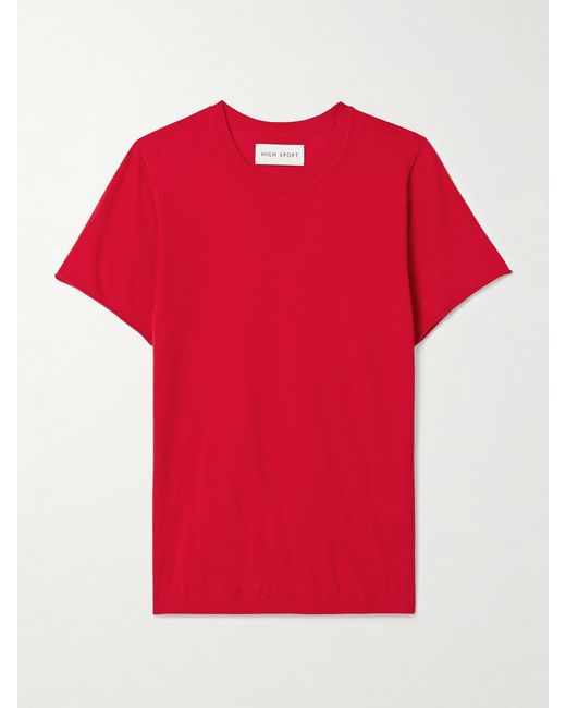 High Sport Red Owen Cotton T-Shirt