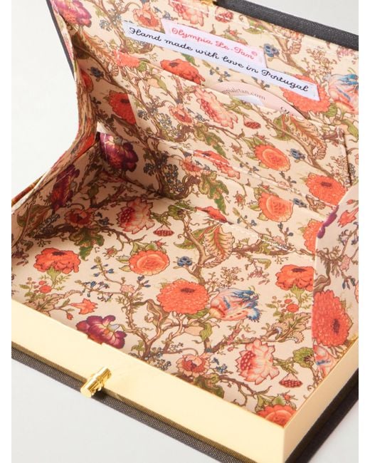 Olympia Le-Tan Metallic Gabriel Azevedo Embroidered Appliquéd Canvas Clutch