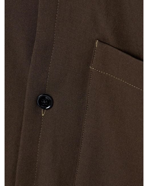 Lemaire Brown Oversized Padded Wool-Twill Jacket