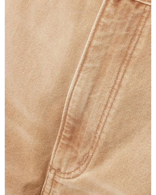 Polo Ralph Lauren Natural Cropped Cotton-Canvas Barrel-Leg Pants