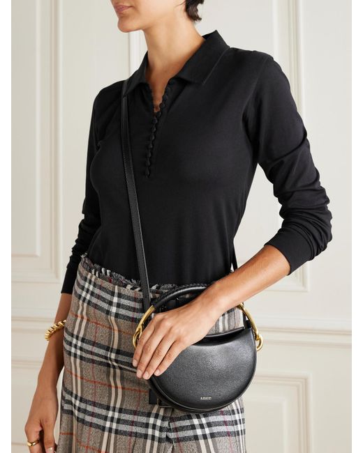 Burberry Black Mini Tote Aus Leder