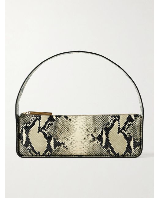 Khaite Metallic Lori Schultertasche Aus Leder Mit Schlangeneffekt