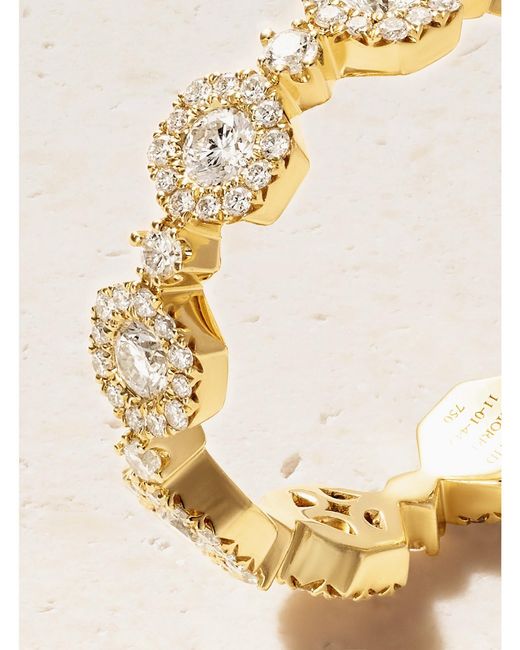 David Morris Natural Triolette 18-Karat Diamond Ring