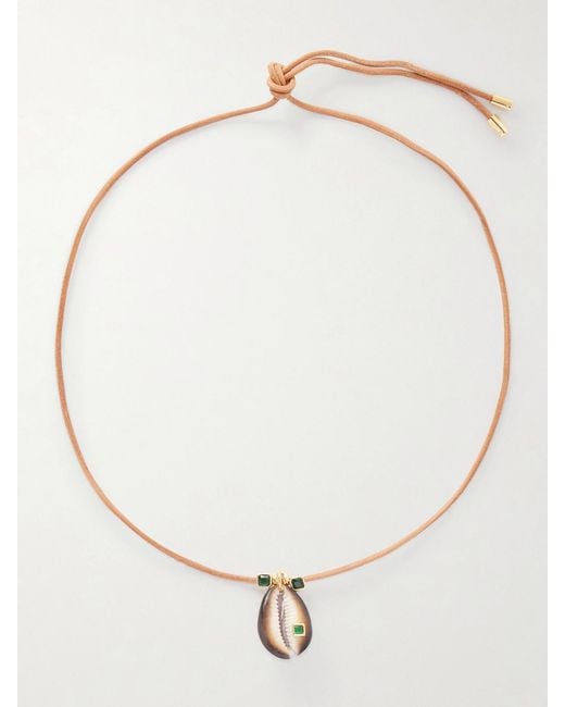 Joolz by Martha Calvo Natural Raya Suede Beaded Necklace