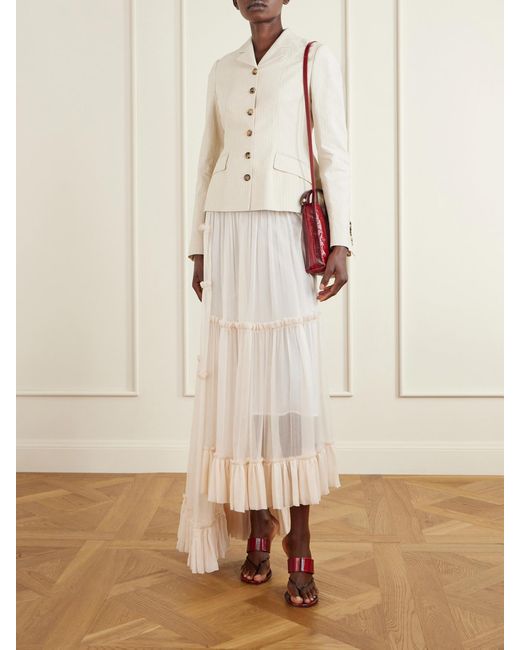 Dries Van Noten Red Eel-Effect Leather Shoulder Bag
