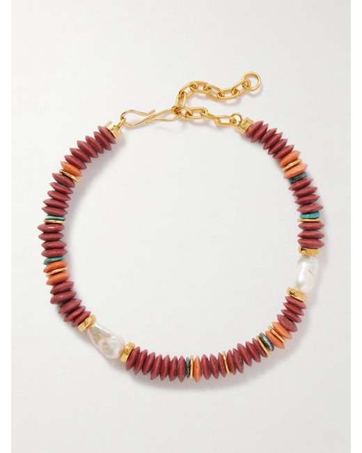 Lizzie Fortunato Multicolor Umi-Plated, And Pearl Beaded Necklace