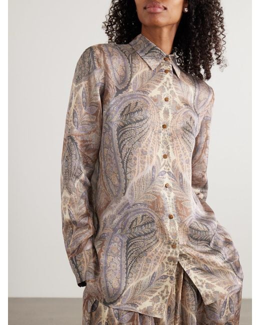 Chemise En Soie À Imprimé Cachemire Hypnotic Zimmermann en coloris Natural