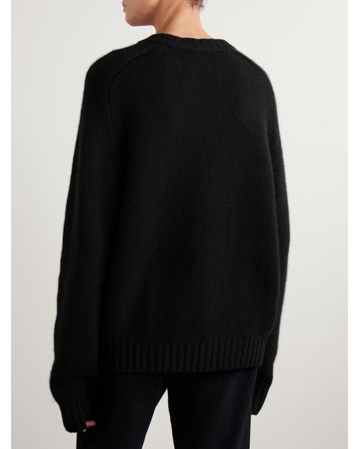 Khaite Black Mae Cashmere Sweater