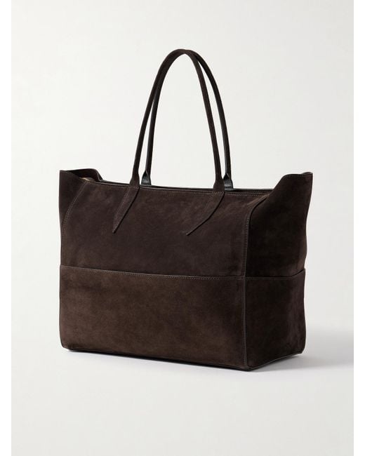 Metier Black Incognito 36 Paneled Suede Tote