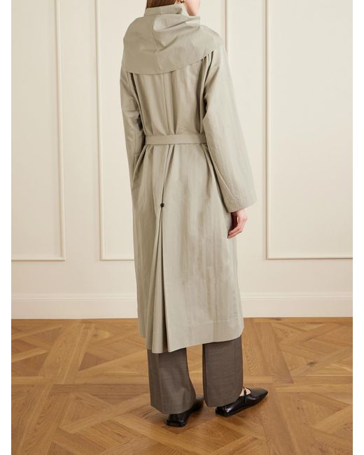 Kallmeyer Natural Dorothy Double-Breasted Belted Cotton-Blend Trench Coat