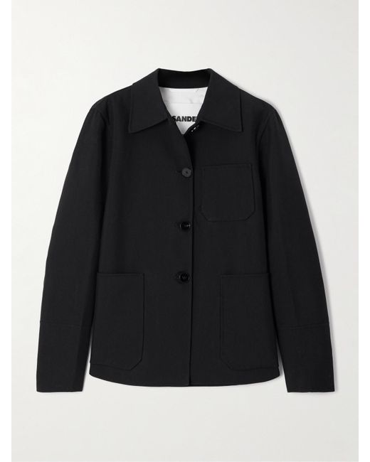 Jil Sander Black Cotton-Blend Jacket