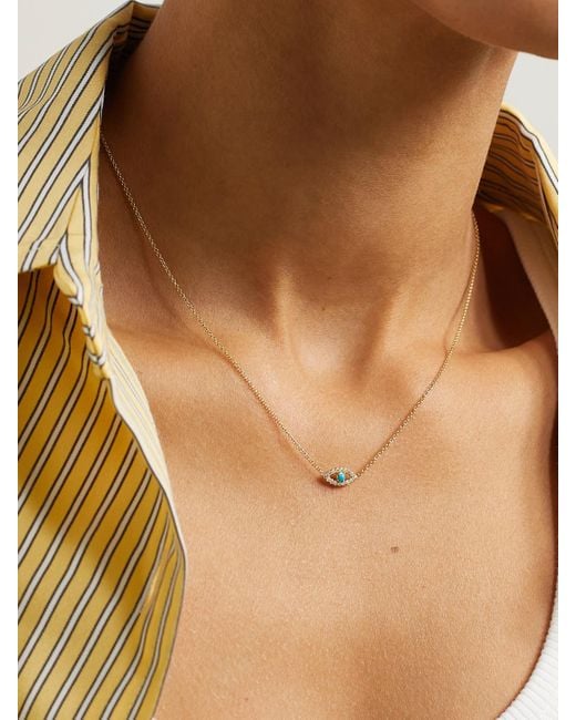 Jennifer Meyer Natural Evil Eye Mini 18-Karat Diamond And Necklace