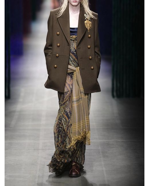 Etro Natural Paisley-Printed Silk-Blend Maxi Dress