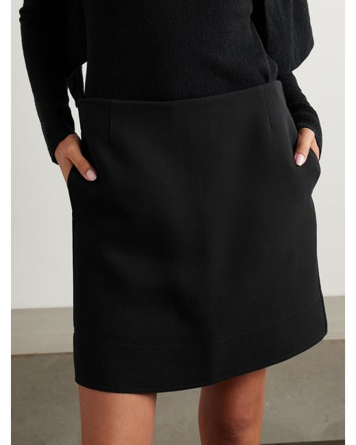 Totême  Black Minirock Aus Crêpe